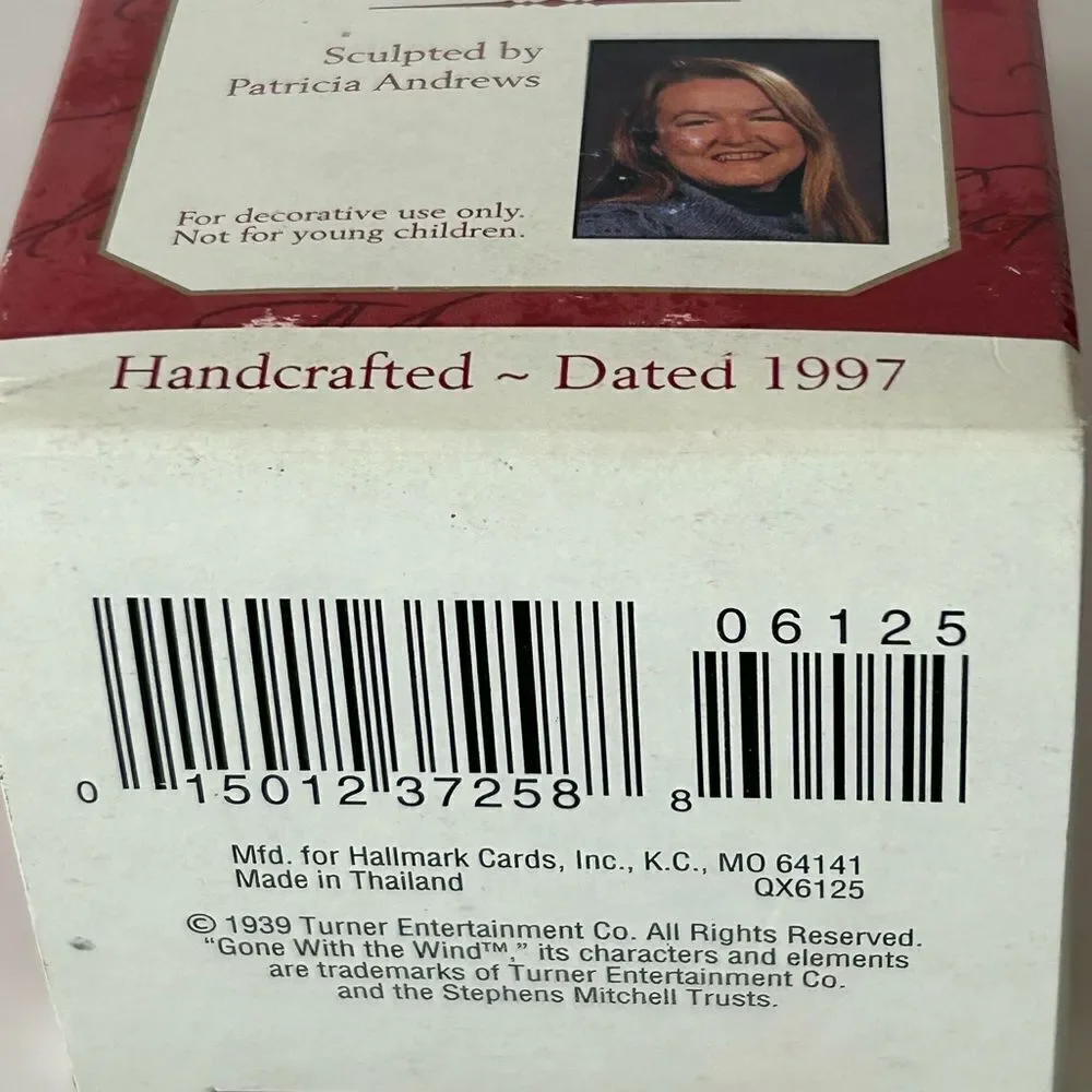 Hallmark Gone with the Wind Scarlett O'Hara Ornament vintage 1997 New